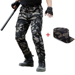 Tactical Commando Trousers Men Cargo Pants Men's Military Pants Classic Army Style Pantolon Joggers Hunter Jungle Woodland Pants H1223