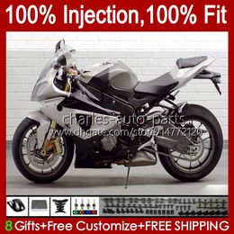 Injection Mould Fairings For BMW S-1000RR S 1000RR 1000 RR S1000-RR 09-14 19No.28 S1000RR 09 10 11 12 13 14 S1000 RR 2009 2010 2011 2012 2013 2014 OEM Bodys Pearl White Kit