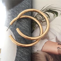 Hoop & Huggie Trendy Gold Colour Plating Different Size Thickness Copper Earrings For Women Girl Elegant Gorgeous Casual Modern Jewellery