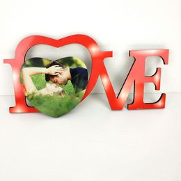 Sublimation Photo Frames Wooden Blank DIY Love Frame Hard Board Photo Valentines Gift Print Decorative Unframed Panels