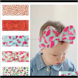 Baby Kids Maternity Drop Delivery 2021 Childrens Jewellery Baby Fruit Printing Butterfly Bow With Hair Accessories 6 Colours D54Uw