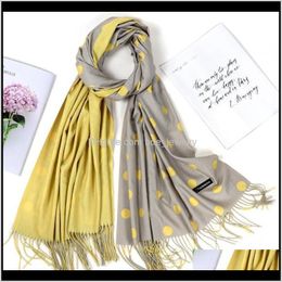 Wraps Hats, & Gloves Fashion Aessoriesfashion Autumn Winter Warm Cashmere Scarves Dot Pattern High Quality Long Tassels Women Thicken Wrap Sh