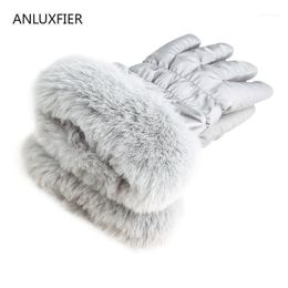 Gloves Women Winter Warm Thermal Touch Screen Mittens Outdoor Cycling Driving Plush Wrist Thickened Fashion Lady Hand Muff1