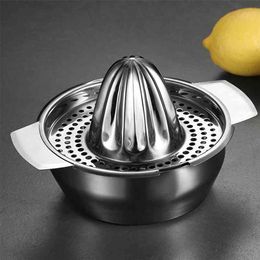 Multi-function Kitchen Mini Juicer Handheld Orange Lemon Stainless Steel Manual Citrus 210423