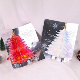 -Grußkarten-Karten-Weihnachtsbaummuster Mehrzweck-Papier-Segen-Nachricht-Party-Liefert