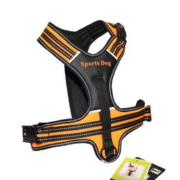 Dog Collars Leather Pet Dog Harness Pulling Training Chest Harness Large Dog Sport Working Dogs Fit for Husky Pitbull 210712
