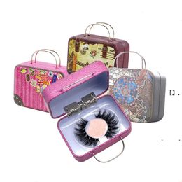 NEWCreative Retro Glove Box For Package Eyelash False Eyelashes Packaging Small Iron Boxes EWA6319