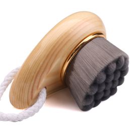 Wooden Wood Bath Wash Brush Facial Cleaner Face Skin Care Fiber Cleaning Massager Makeup brushes