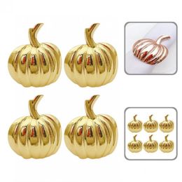 Napkin Rings Smooth 6Pcs Delicate Pumpkin Shape Gifts Anti-rust For Party