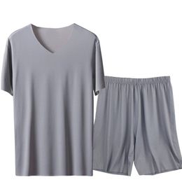 Fibre Needless T-shirt Pack Quick Clothing Home Pyjamas Men Viscose V-neck Fitness Sport Thin Breathing Chance Cards X0322