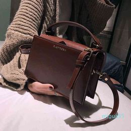 Cross Body Bags Chic PU Small Square Bag Women Handbag Fashion Dark Colour Shoulder Messenger Lady body Korean Style Clutch