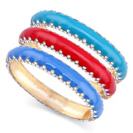 New Fashion Statement Enamel Bangle Cuff Bracelet Gold Plated Rhinestone Animal Statement Bracelet Open Bangle Jewelry Pulseira Q0717