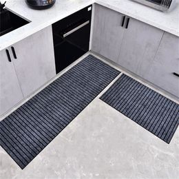 Anti Slip Kitchen Mat Floor Carpet DIY Rugs Long Hallway Runner Rug Bath Washable Entrance Doormat 220301
