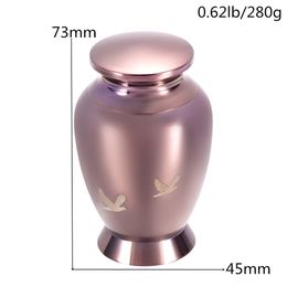 Stainless steel rose gold two bird cremation urn pendant,Ashes jar souvenir,Cremation urn for storing ashes or hair