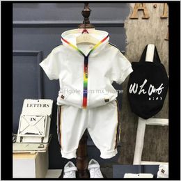 Baby 1T4T Hoodies And Pant Kids Tracksuits Sport 2 Pcs Sleeve Cotton Summer Bmi7B Clothing Poqsg