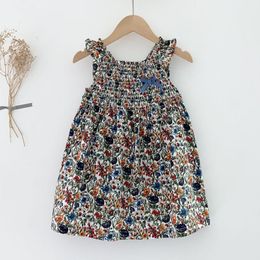 Baby Girls Sleeveless Printing Dresses Children Summer Kids Girl Princess Clothing 210429