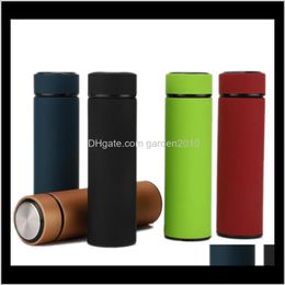 Mugs 304 Stainless Steel Portable Bilayer Vacuum Insulated Cup Business Office Gift Mug Keep Warm And Cold 450Ml Mlxwk Hzgk9