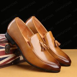 Patent Leather Loafers Oxford Wedding Shoes for Men Business Suit Dress Office Shoes Formal Slip on Shoes Man Tassels