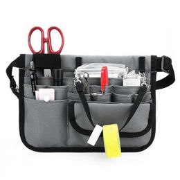 1Pc Nurse Organiser Belt Fanny Pack 13-Pocket Waist Bag Pouch Case for Medica Scissors Care Kit Tool 210708