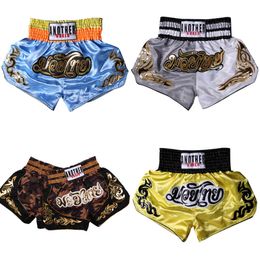 Men Women Boxing Shorts Fitness Training Martial Arts Fighting Pants Kid Muay Thai Kickboxing Trunks MMA Gym Sportswear Trousers X0628