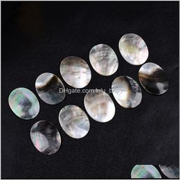 Shell, Bone, Coral Drop Delivery 2021 Sell Fashion 30X40Mm Natural Black Oval Shell Beads High Polished Loose Bead Diy Jewelry Component Whol