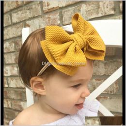 Baby Maternity Drop Delivery 2021 Bandeau Bébé 15Cm Big Baby Hairband Girls Elastic Headbands Kids Turban Stirnd Bow Knot Hair Accessories Eu