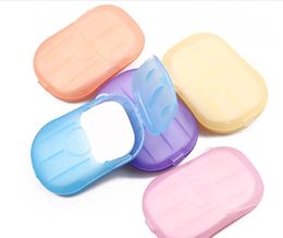 Portable Health Care Hand Soap Flakes Paper Clean Soaps Sheet Leaves With Mini Case Home Travel Supplies