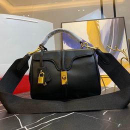 designer handbags luxury women's shoulder bags original quality diagonal bag brass rotating lock 23cm