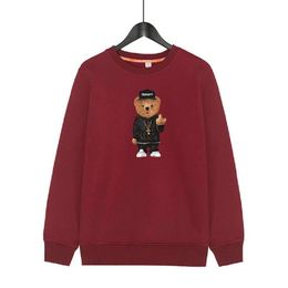 American autumn men's polos crew neck sweatshirt pullover Korean version of the trend printing bear loose sports and leisure