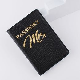 10pcs Card Holder Travel Crocodile Grainleather MR&MRS Prints Passport cover Mix Color
