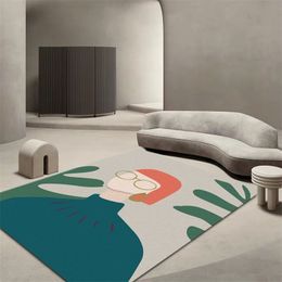 Cartoon Carpets For Living Room Bedroom Morandi Thicken Bedside Coffee Table Floor Mat Large Area Lounge Rug Buy Rug Get Sticker 211204
