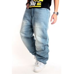 Loose hip hop jeans men printed Europe brand men's loose casual fashion breeches HIPHOP hip-hop skateboard 211108