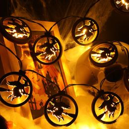 battery operated leds Canada - Strips Halloween Decoration Light LED Wooden Atmosphere Lamp Battery Operated Theme Lights For Family Gathering Scene Layout