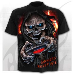 Men's T-Shirts Men Hip Hop 3D Shirts Horror O-Neck T-shirt Summer Fashion Tops Boys Clothing Large Size Street