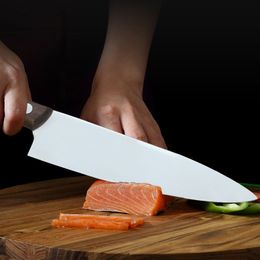 In Stock!!FULL TANG 8-inch Chef Knife Multipurpose Chinese Kitchen Knives 5Cr13Mov stainless steel Blade Vegetable and fruit knifes With Retail Box Package