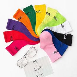 Children Boys Girls Letter Socks Candy Color Letters Cotton Breathable Sock Gift for Kids High Quality Fashion Hosiery