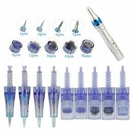 Professional Skin Care Needle Cartridge For 9/12/36/42 pin nano needle derma pen tips Rechargeable wireless Derma Dr. Pen ULTIMA A6 needle cartridge