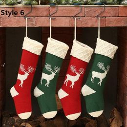 Personalised High Quality Knit Christmas Stocking Gift Bags Knit Christmas Decorations Xmas Large Decorative Socks sea shipping JJF10859