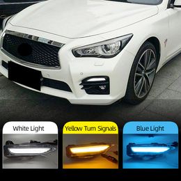 1 Pair Car Front Bumper Fog Lamp Day Running Light DRL Signal Light Lamp For Infiniti Q50 Q50S Sport Model 2014-2020 261304GA0A