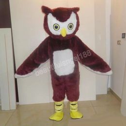 Halloween Grey owl Mascot Costume High Quality Cartoon Plush Animal Anime theme character Adult Size Christmas Carnival Festival Fancy dress