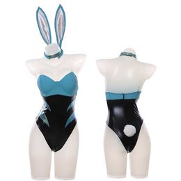 lol akali Canada - LOL KDA Akali Cosplay Costume Bunny Girl Uniform for Halloween Party