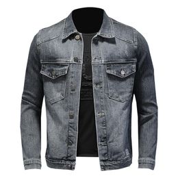 Giacche da uomo Uomo BONJEAN Primavera Autunno Casual Denim Classico Vintage Jeans Cappotto da cowboy Slim Fit Capispalla di alta qualità