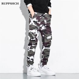 Autumn Fashion Men Camouflage Casual Cargo Pants 's Loose Outdoor Tactical Army Cotton Plus Size 210715