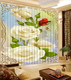 Custom 3D Curtain Flowers Curtains For Living Children Bedroom Home Decor Modern Kids Room Drapes