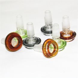 Hookahs 14mm male joint Smoking Tobacco Herb Dry Bowl Slides Bong Glass Bowls With snowflake Philtre