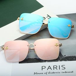 Fashion Sunglasses Frames 2021 Bee Square Metal Vintage High-end For Men And Women Womens Eyeglass