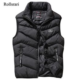 L-8XL Vest Men Autumn Spring Fashion Coats Cotton-Padded Men's Vests Male Sleeveless Jacket Casual Thickening Waistcoat 106 210925