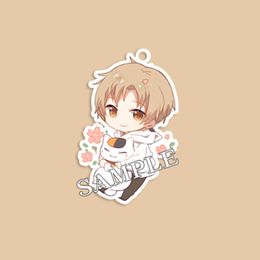 Natsume Yuujinchou Key Chain Women Cartoon Cute Figure Key Ring Anime Madara Key Chain Acrylic Holder Man Jewellery Brelok