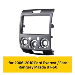 Frame Radio Fascia Panel 2 Din Car Stereo for 2006 2007 2008 2009 2010 Ford Everest Ford Ranger Dash Bezel Trim Kit