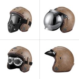 Men Women Retro Half Open Motorcycle Helmet With Internal Sun Visor Summer Motorbike Helmet Motocross Racing Safety Protection Caps Men Women Retro Half Open Motorcycle Helmet With Internal Sun Visor Summer Motorbike Helmet Motocross Racing Safety Protection Caps